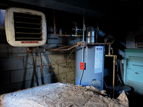 a room with storage and utility