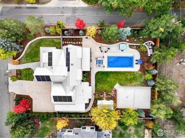 an aerial view of multiple house