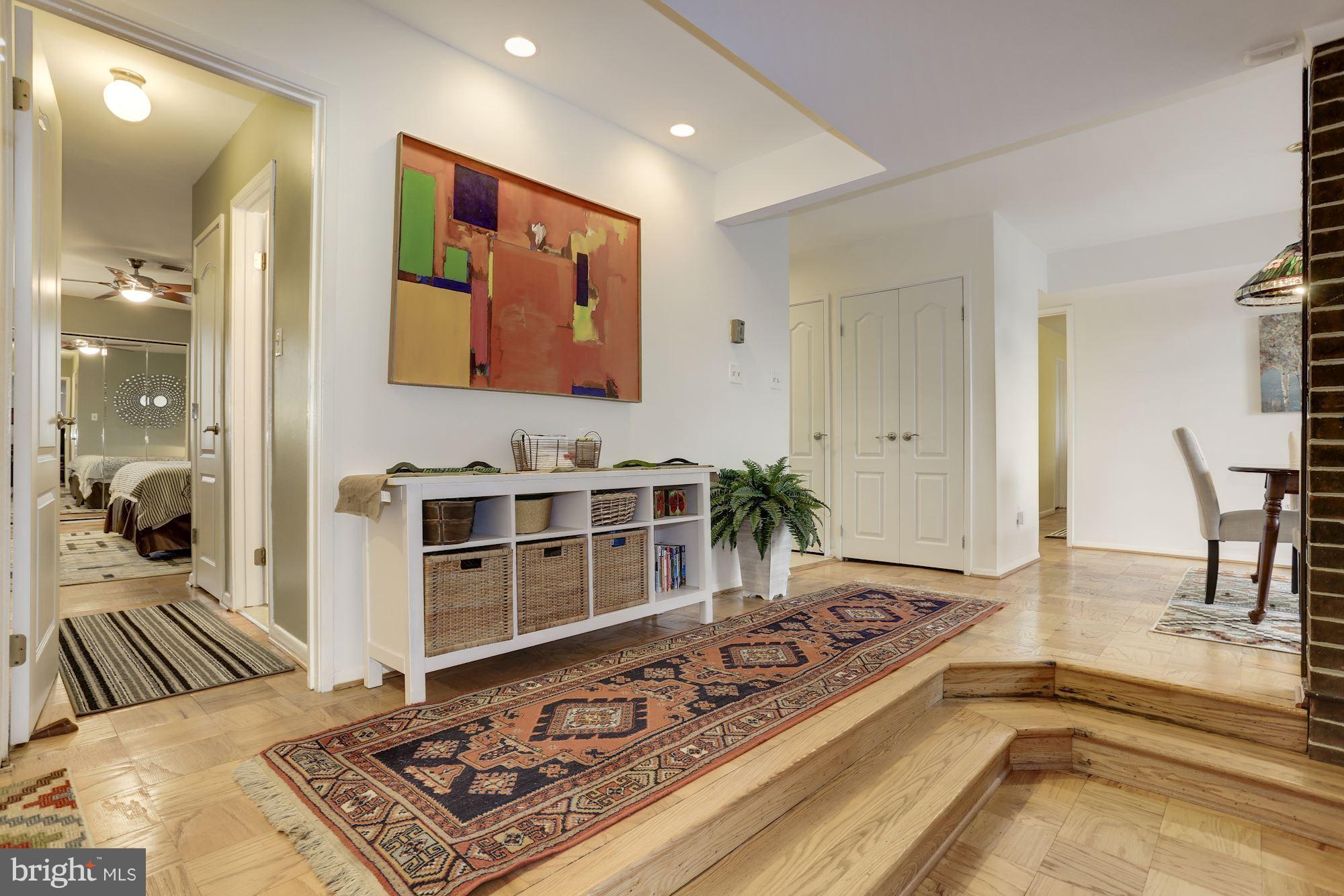 2016 Coleridge Drive, Unit 202 Silver Spring, MD 20902 - Photo 3 of 30 VIEW OF ENTRY AREA SHOWING STEPS DOWN TO LIVING