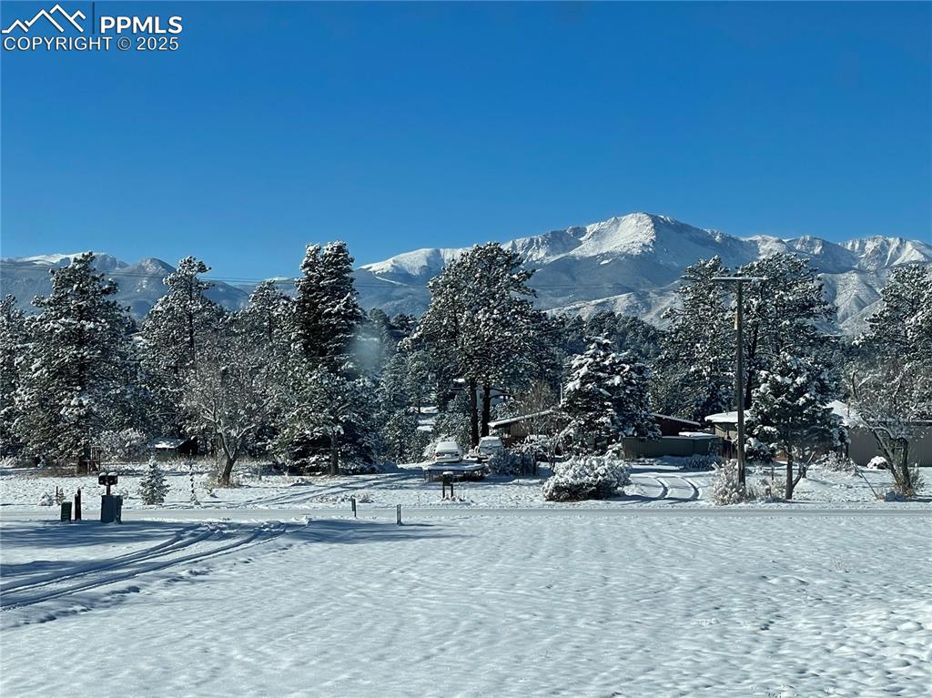 7501 Tudor Road Colorado Springs, CO 80919 - Photo 4 of 48 Pikes Peak view from front deck (Photo taken on 12.4.25)