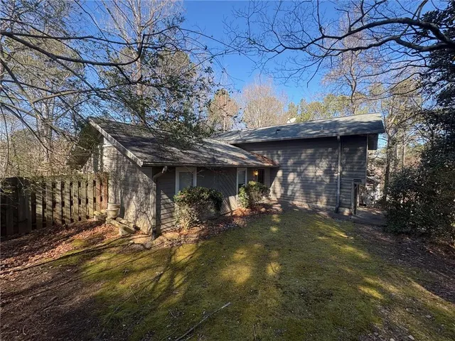 a view of a chairs in a patio