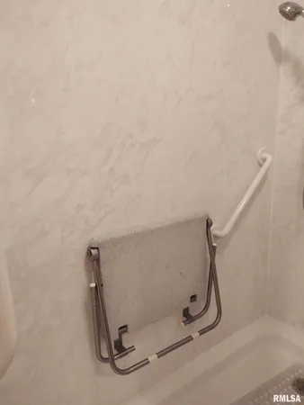 a bathroom with a bath tub