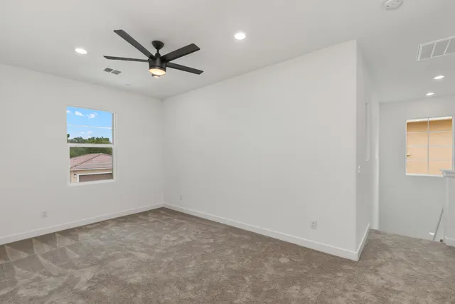 an empty room with a window