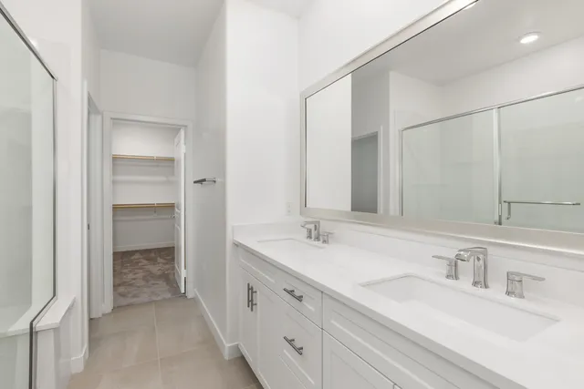 a view of a street with a building in the background