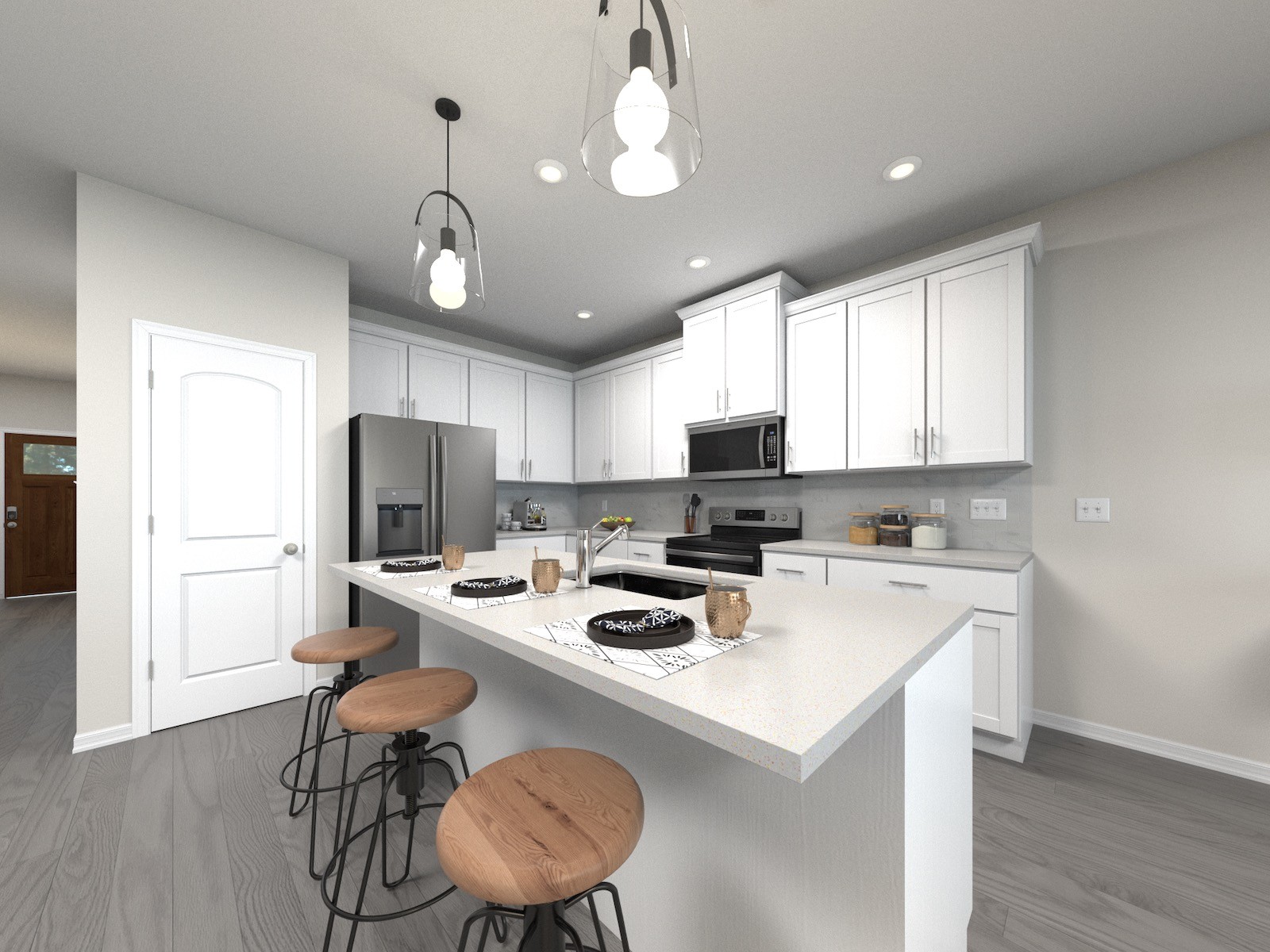 204 Douglas Bend Road, Unit 2002 Gallatin, TN 37066 - Photo 4 of 13 a kitchen with a refrigerator a stove a sink dishwasher a dining table and chairs