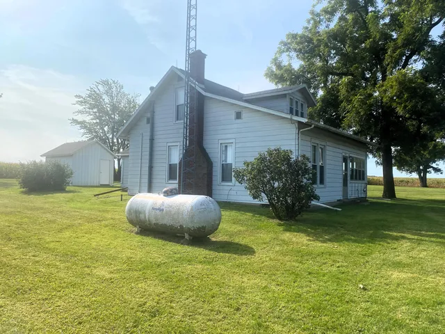 a house view with a garden space