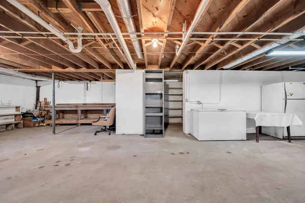 a view of a room with storage and utility