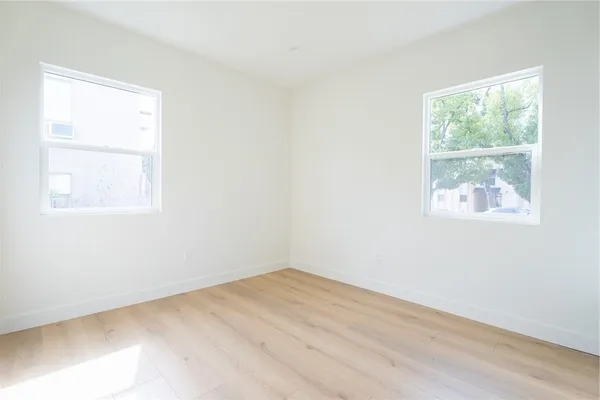 an empty room with a window