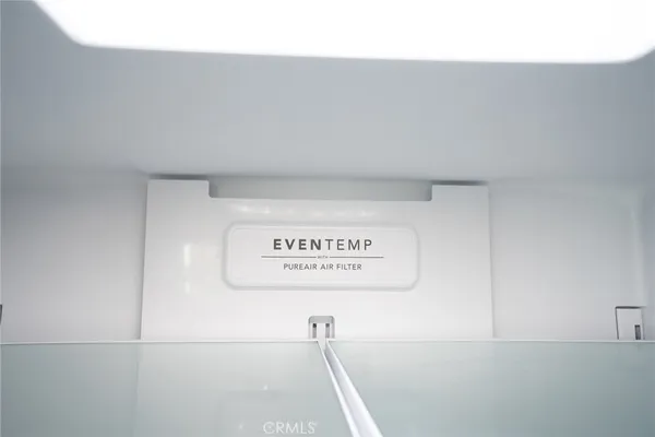 a living room with closet