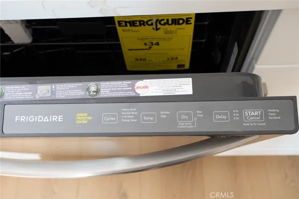 a close view of washer and dryer