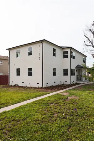 front view of a house with a glass door