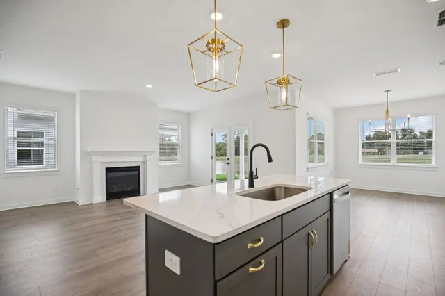 an empty room with closet area