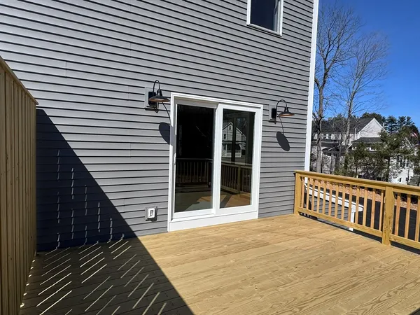 a view of a wooden deck