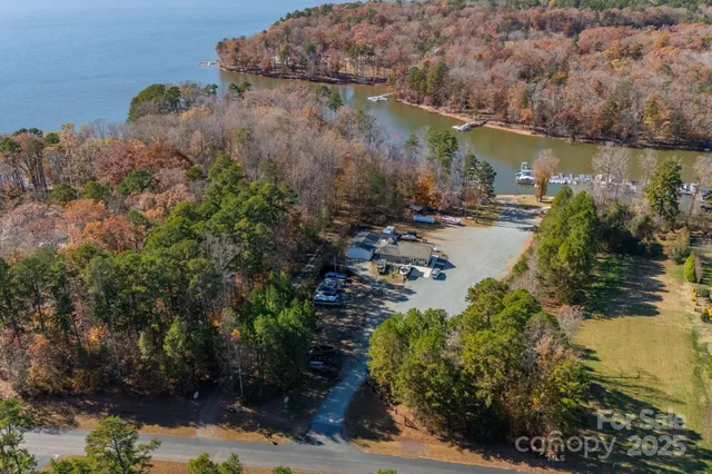 a view of a lake with outside area