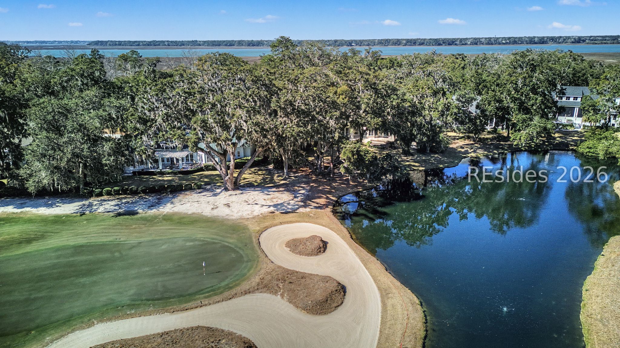 88 Inverness Drive Bluffton, SC 29910 - Photo 44 of 47 Aerial view from across the golf course.