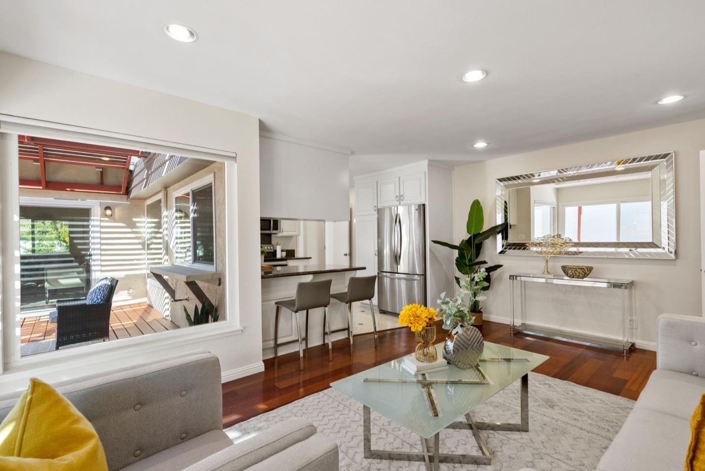 76 Jim Elder Drive Campbell, CA 95008 - Photo 13 of 37 a living room with furniture or kitchen view and a wooden floor