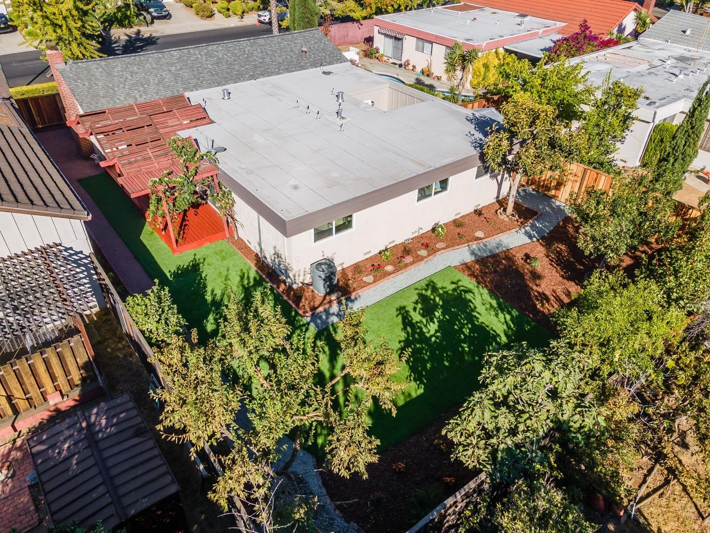 76 Jim Elder Drive Campbell, CA 95008 - Photo 35 of 37 an aerial view of a house with a yard and garden
