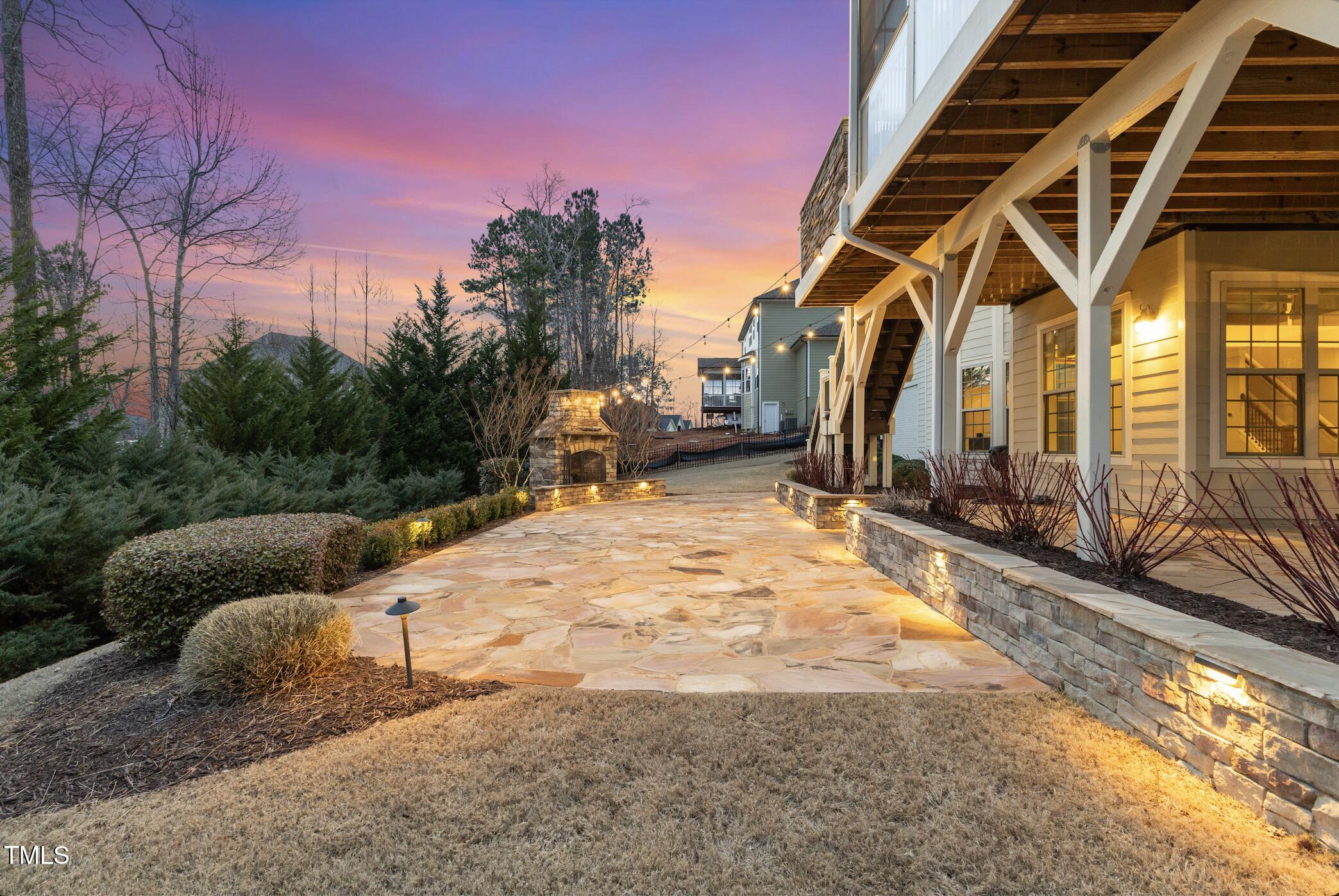 5025 Fanyon Way Raleigh, NC 27612 - Photo 68 of 69 Twilight Back Patio