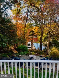 a view of a lake with houses