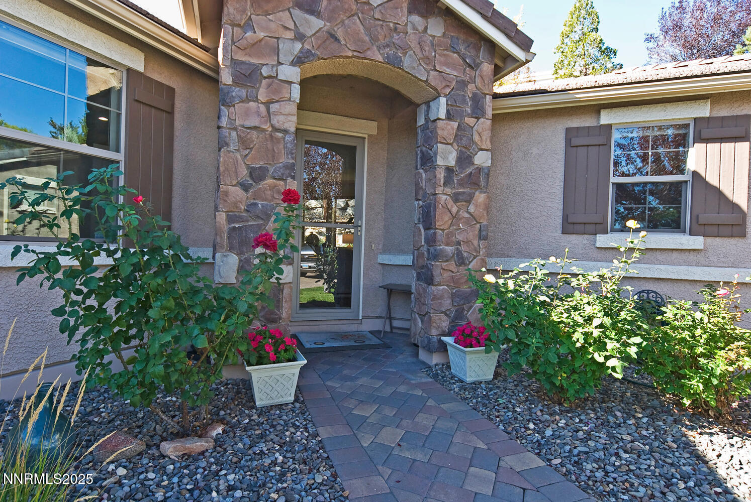 a front view of a house