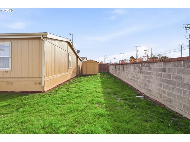 a view of a backyard