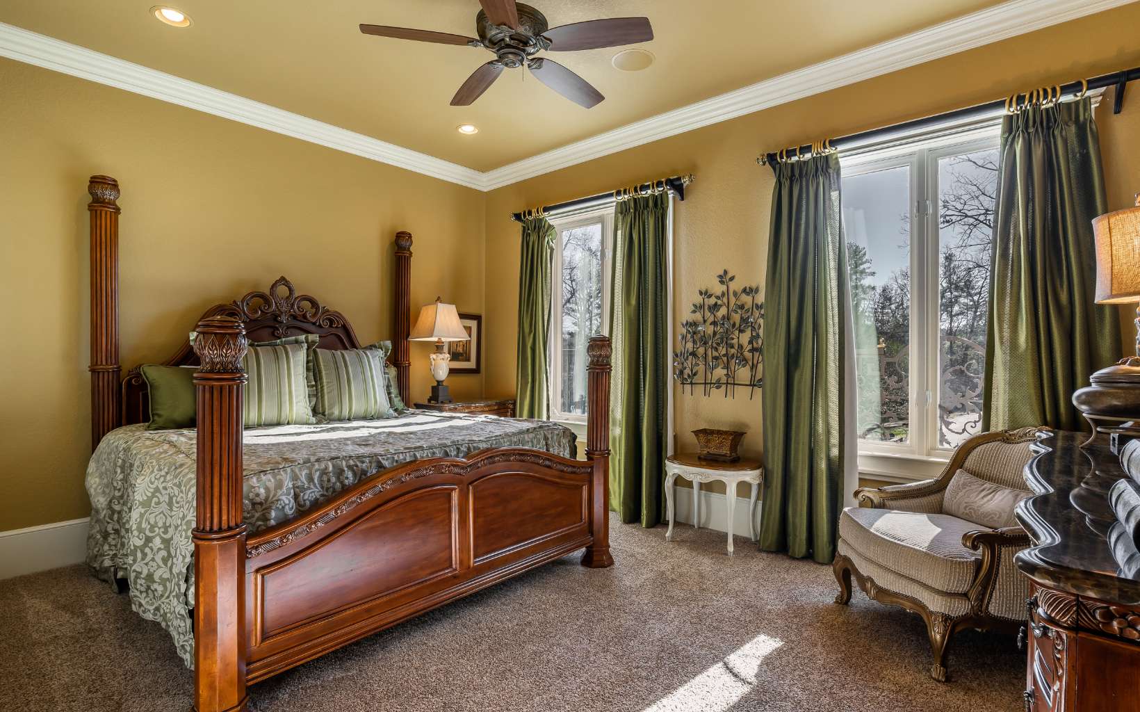 474 Stewart Camp Point Blue Ridge, GA 30513 - Photo 51 of 75 a bedroom with a bed and a chandelier