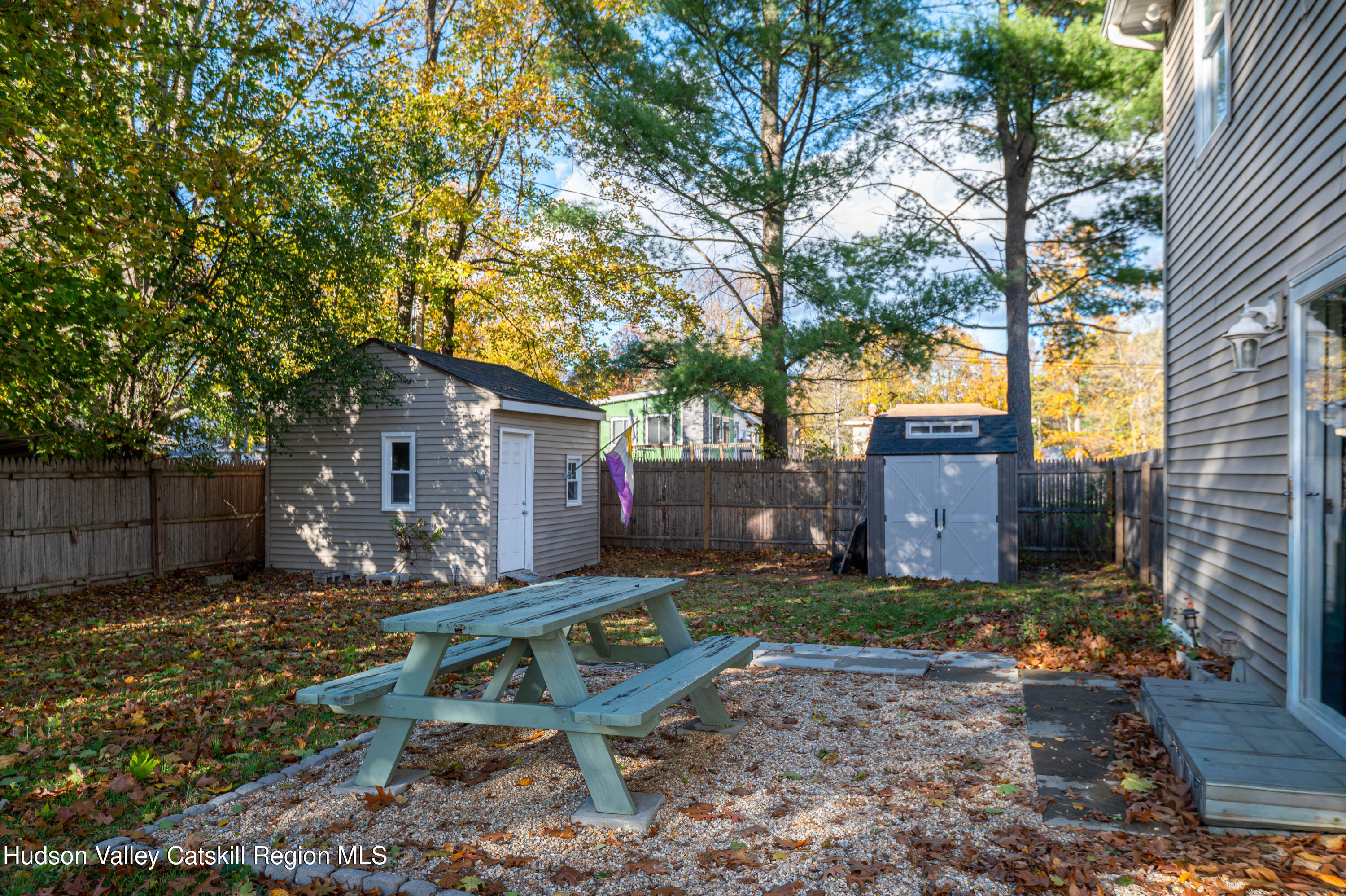 59 Hawley Road Niverville, NY 12130 - Photo 19 of 20 a backyard of a house with table and chairs
