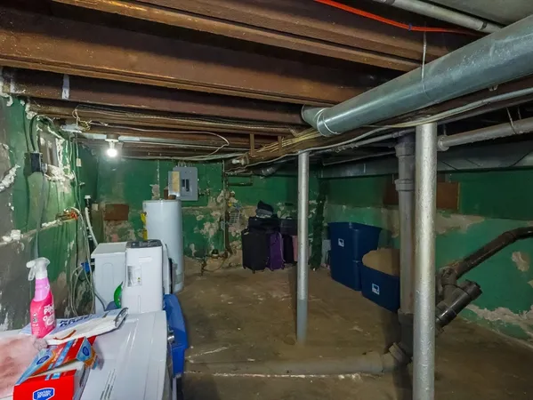 a view of storage and utility room