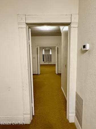 an empty room with a window