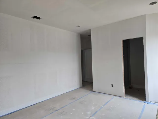 an empty room with closet