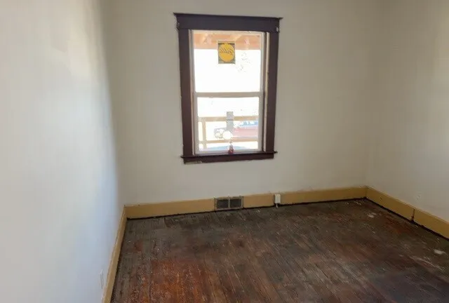 an empty room with a window