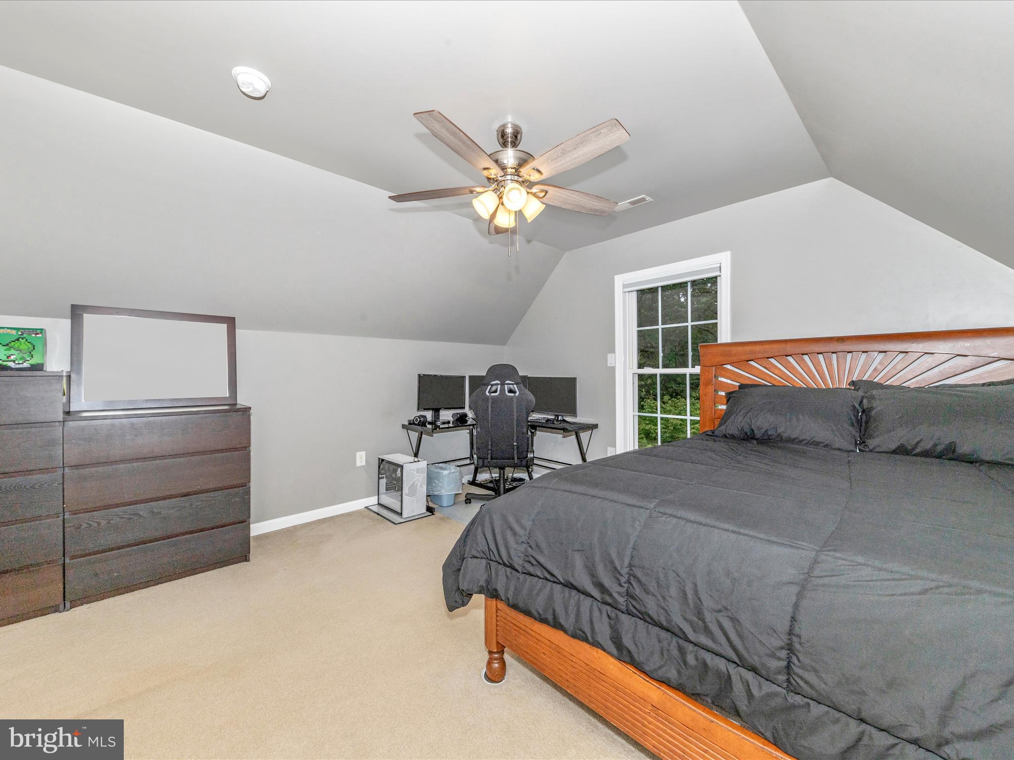 10027 Pine Tree Road Woodsboro, MD 21798 - Photo 55 of 81 a bedroom with a bed and ceiling fan