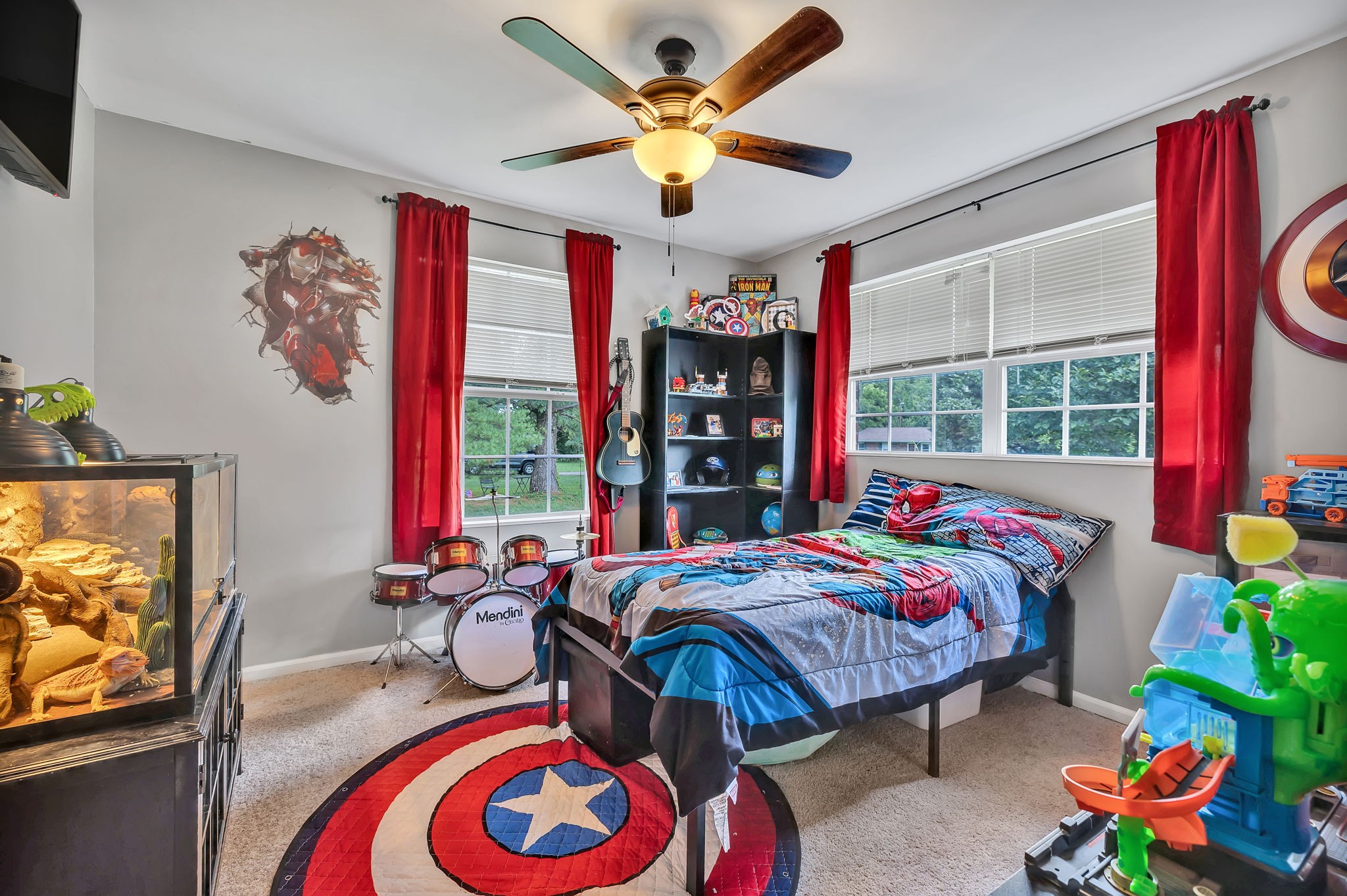 436 Youree Road Murfreesboro, TN 37127 - Photo 23 of 32 a bedroom with a bed and large windows