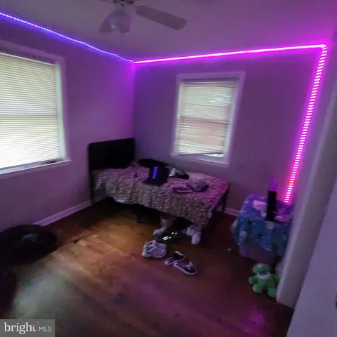 a yoga studio with sitting area