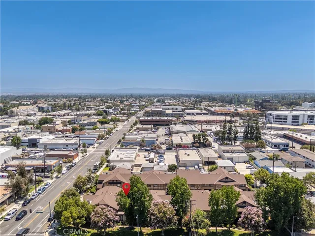 an aerial view of a city