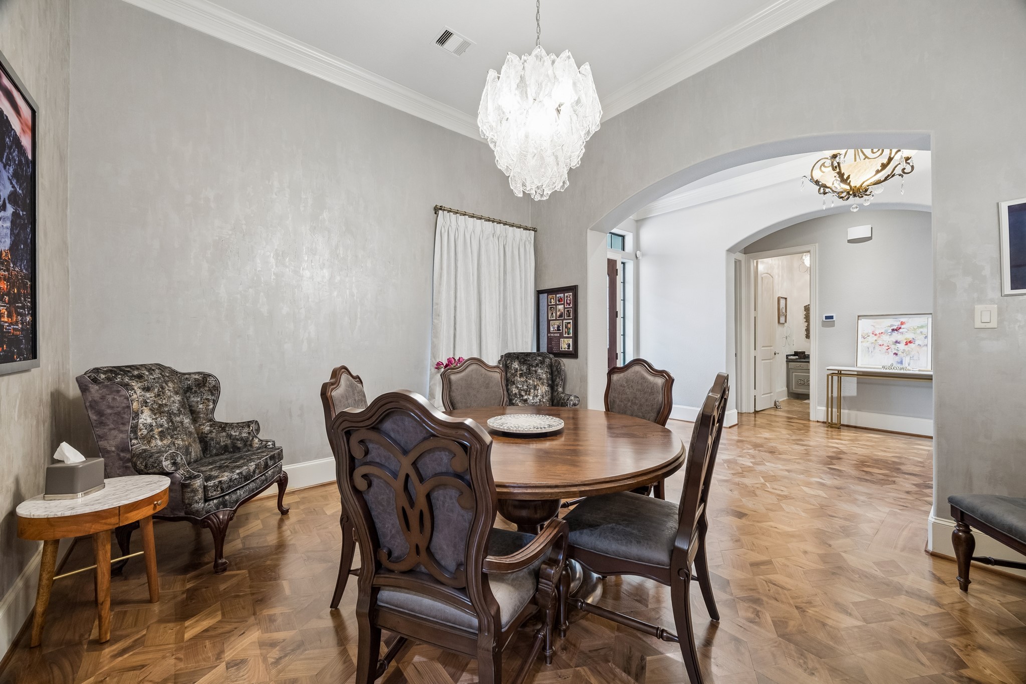 3914 Louvre Lane Houston, TX 77082 - Photo 10 of 31 a view of a dining room with furniture and chandelier