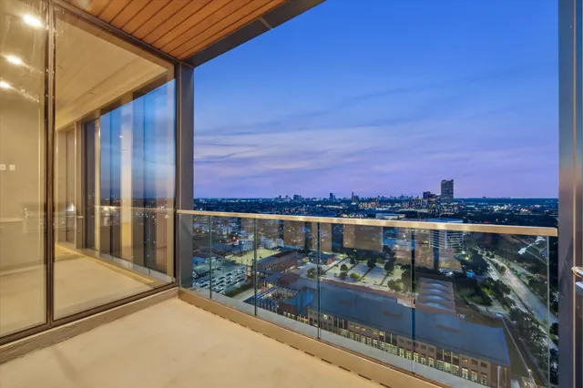 a view of a lake from a balcony