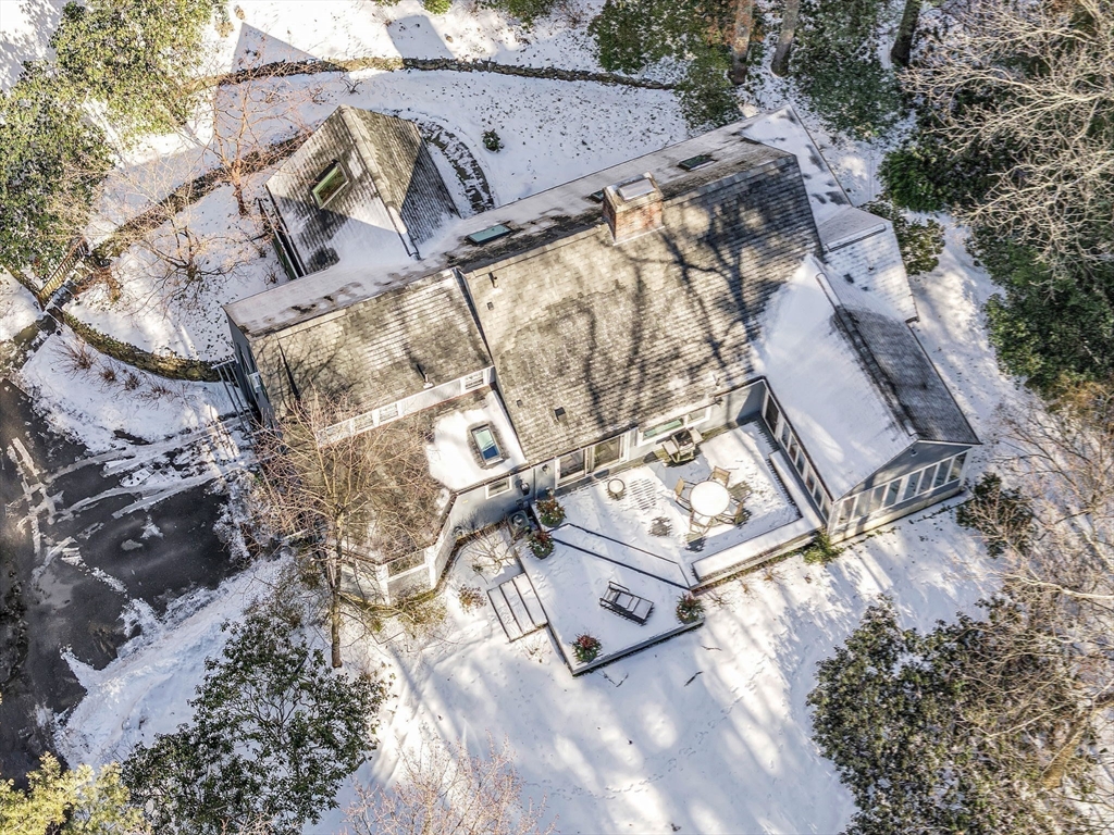 19 Sears Road Wayland, MA 01778 - Photo 42 of 42 an aerial view of a house with a yard and seating area