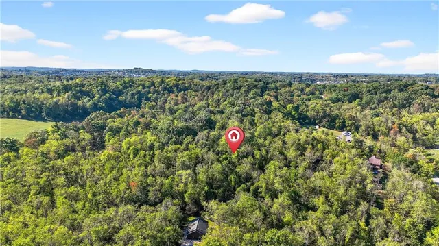 a view of a city and mountains