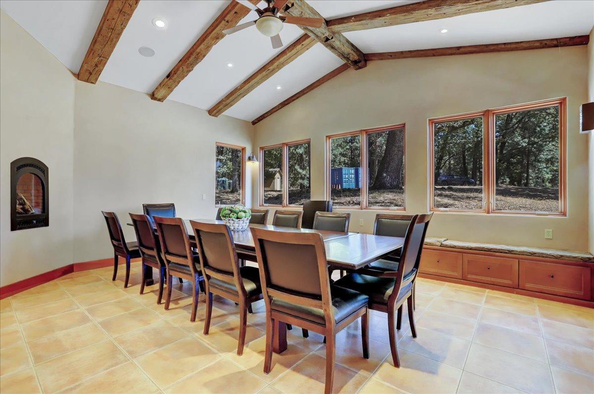 18955 Lake City Road Nevada City, CA 95959 - Photo 19 of 99 a view of a dining room with furniture window and outside view