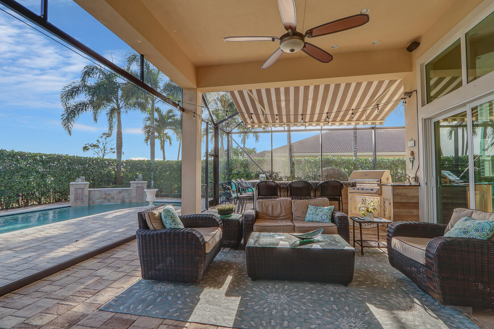 162 Sonata Drive Jupiter, FL 33478 - Photo 48 of 78 Screen-Enclosed Patio | Summer Kitchen