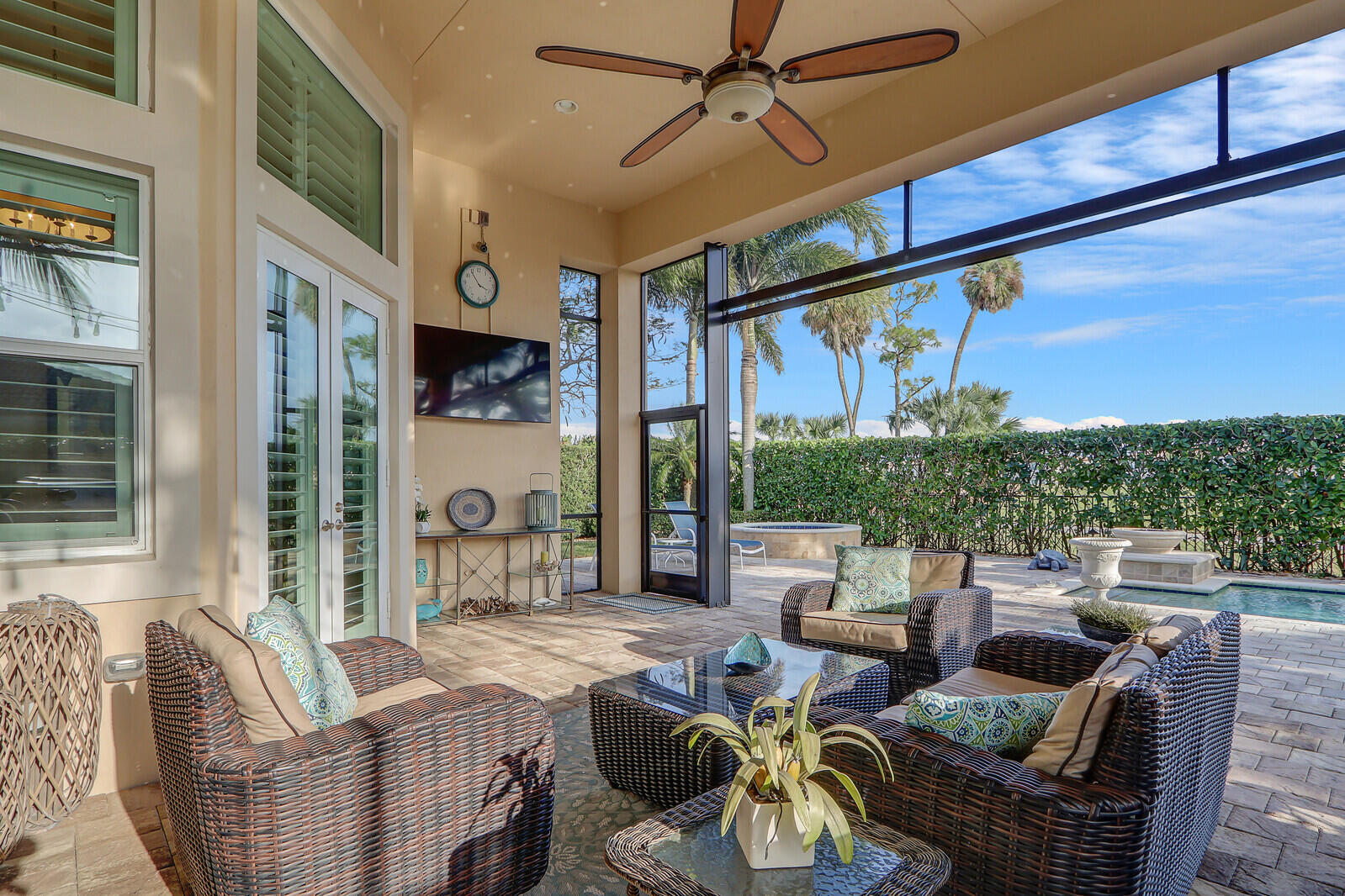 162 Sonata Drive Jupiter, FL 33478 - Photo 49 of 78 Screen-Enclosed Patio | Summer Kitchen