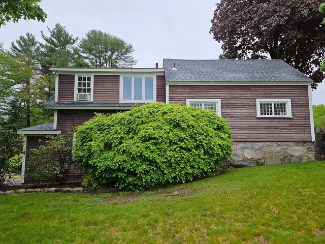 a view of a deck with a yard
