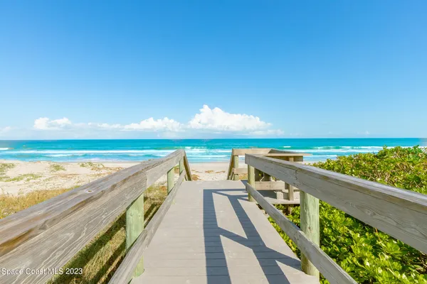 a view of balcony with ocean view