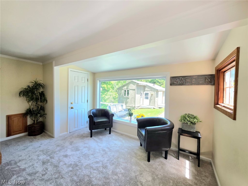 398 North Chillicothe Road Aurora, OH 44202 - Photo 20 of 39 Bright room featuring light-colored walls and grey carpeting