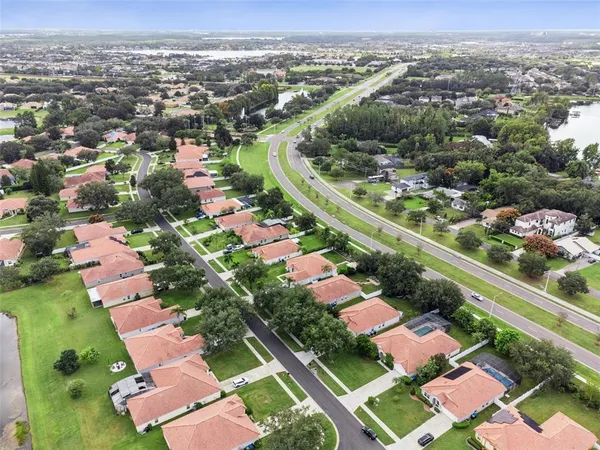 an aerial view of a city