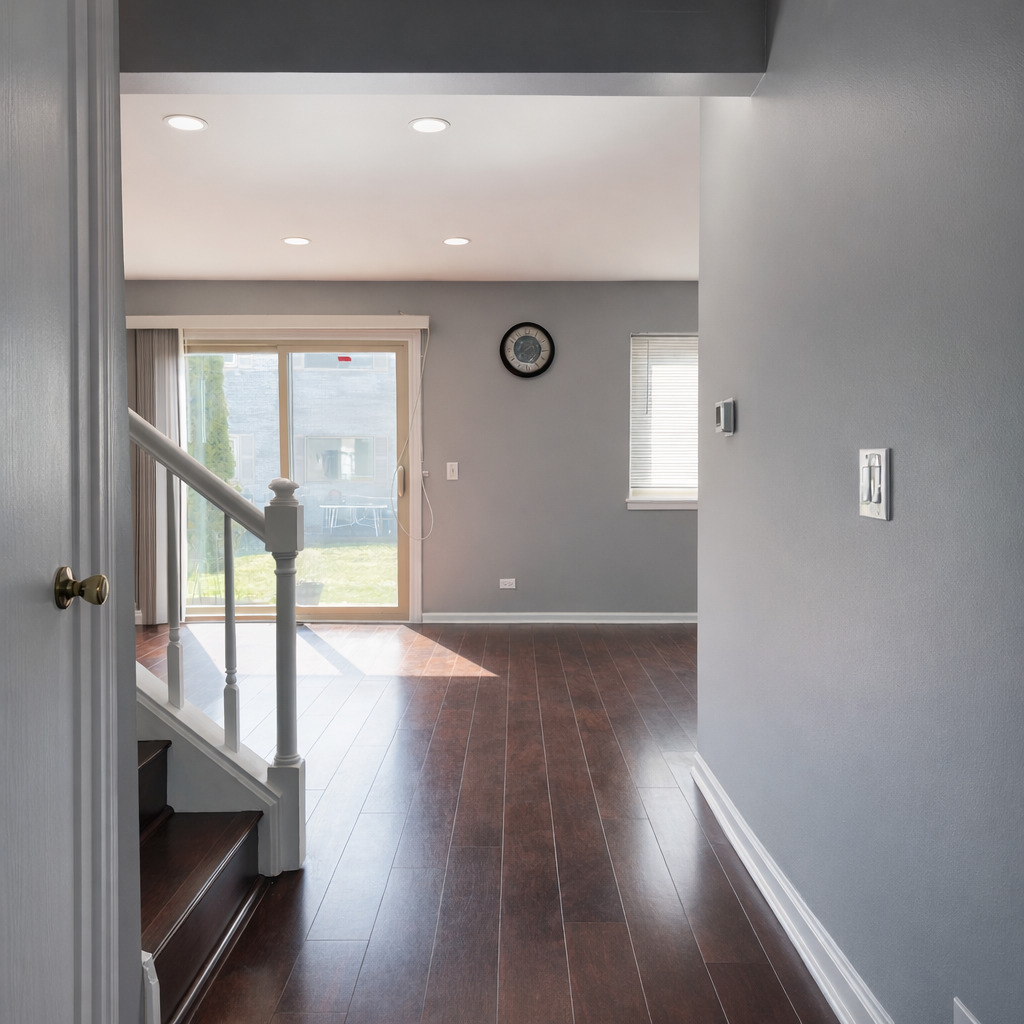 1527 Mohawk Trail Wheeling, IL 60090 - Photo 3 of 21 wooden floor in an empty room with a window
