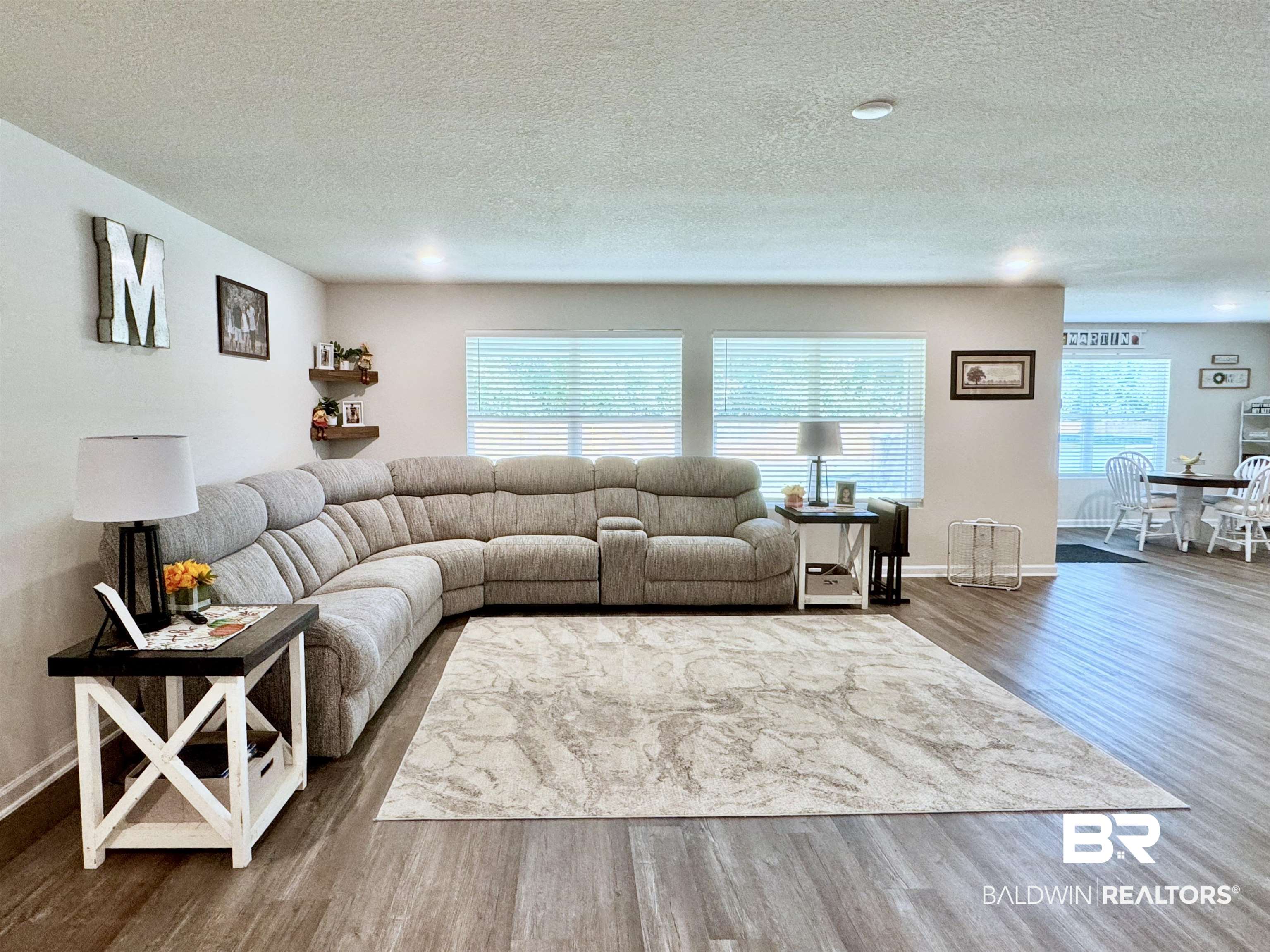 24216 Ringneck Loop Elberta, AL 36530 - Photo 21 of 23 Living room featuring wood finished floors, a textured ceiling, and healthy amount of natural light