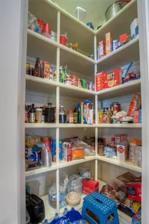 a view of dirt yard with a large tree