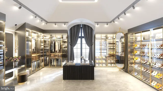 a view of living room with large windows